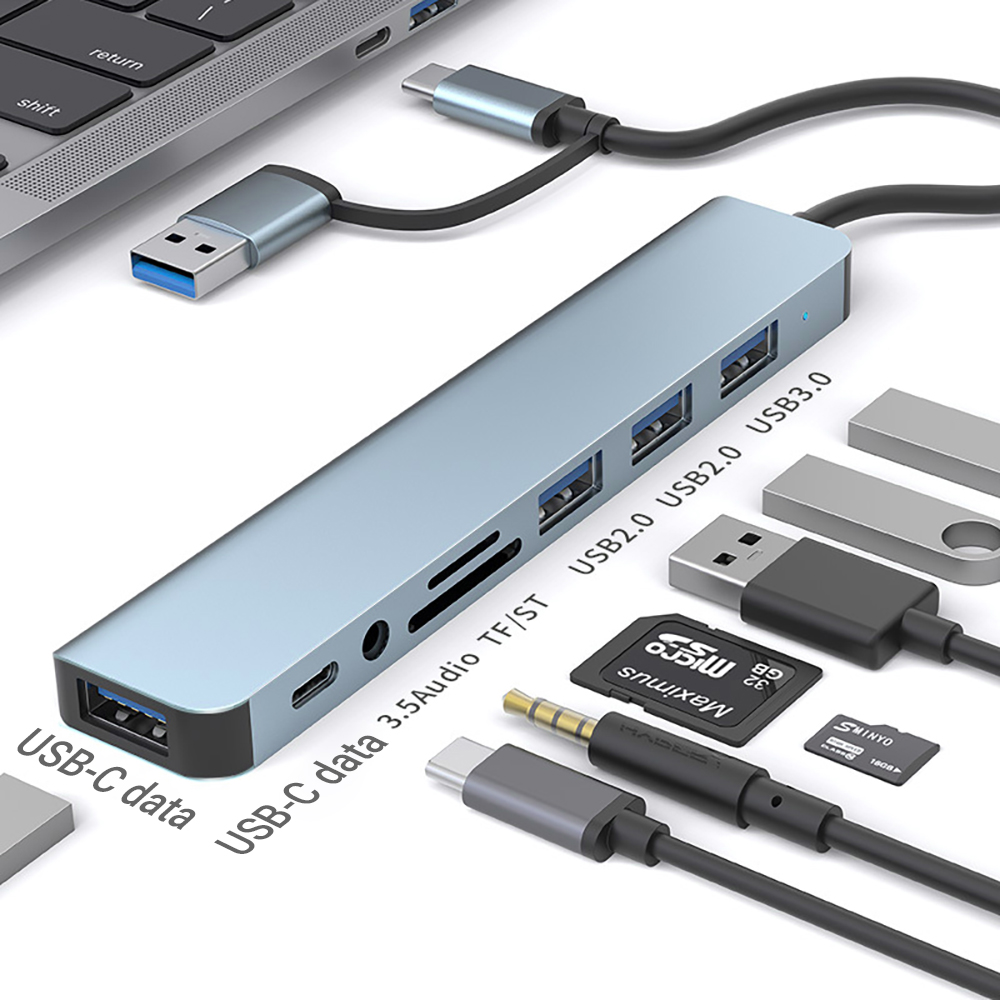 Officeworks Tablet Accessories - Stacja dokująca USB 9-w-1 z podwójną