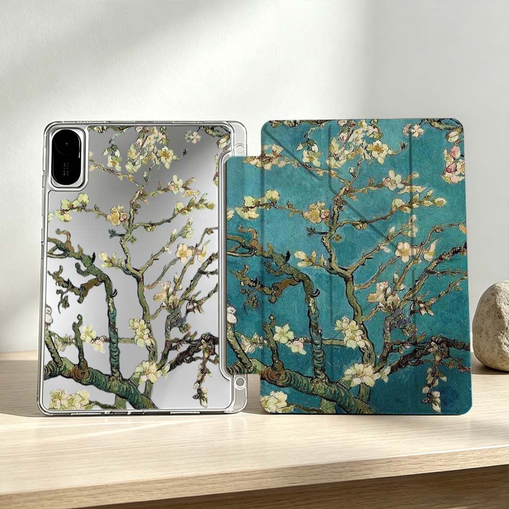 Wzór z motywem kwiatów moreli  – Poco Tablet Accessories recenzja i cena